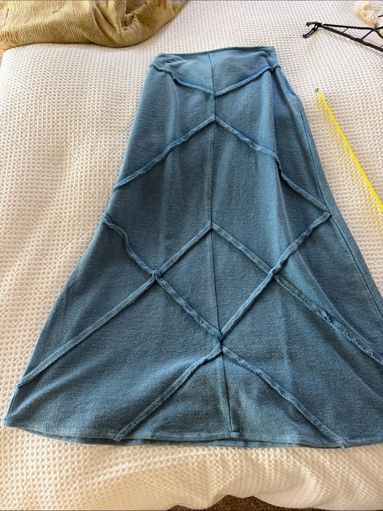 EARTHBOUND Dresses & Skirts - EARTHBOUND Blue Panel A-Line Skirt